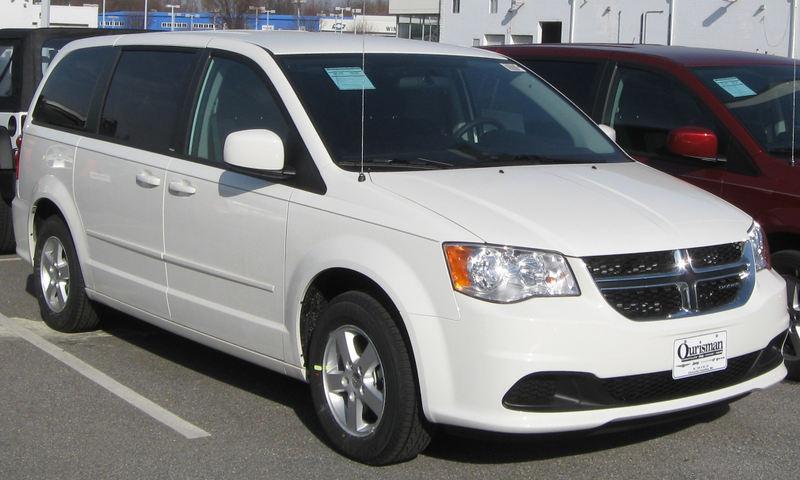 Whereas the Grand Caravan simply had a pole sticking out of the passenger side fender